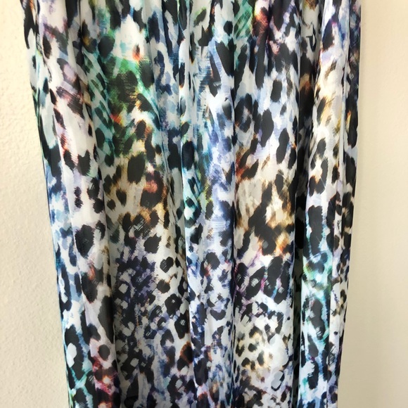 TopShop Leopard Strapless Maxi Dress Size 12 - Picture 4 of 6